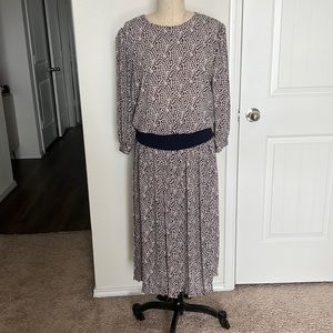 Vintage Floral Pleated dress